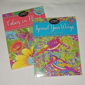 Timeless Creations adult coloring book duo